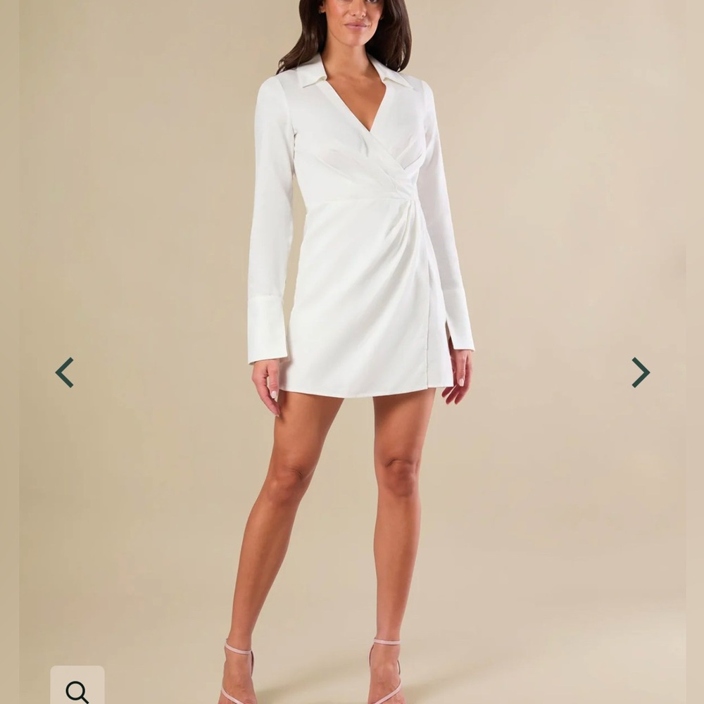 V-Neck Shirt Mini Dress